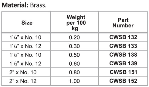 Countersunk Wood Screws