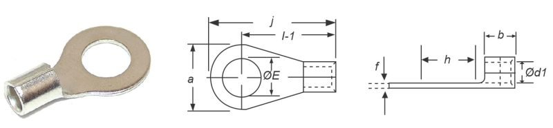 Copper Ring Tongue Type Lugs (Brazed) (Brazed, Insulated & Pre Insulated)